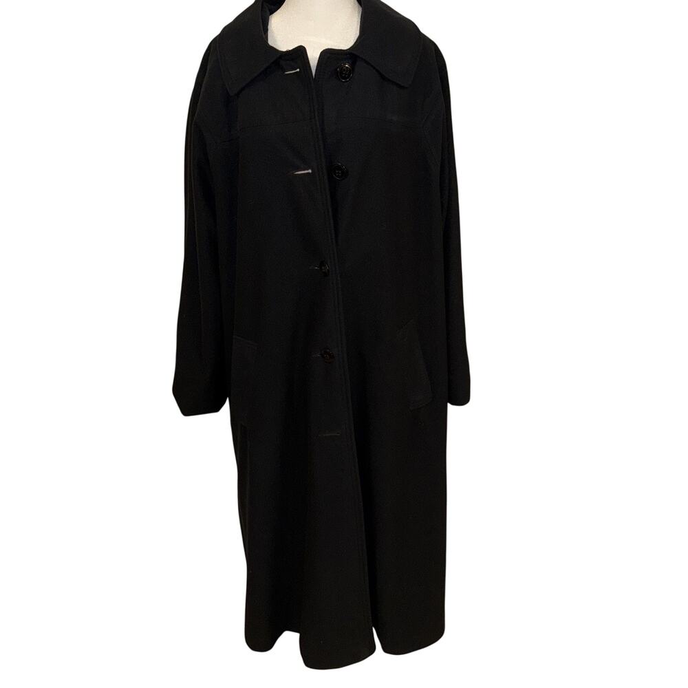 Komitor vintage long black Wool Swing coat, 2 X